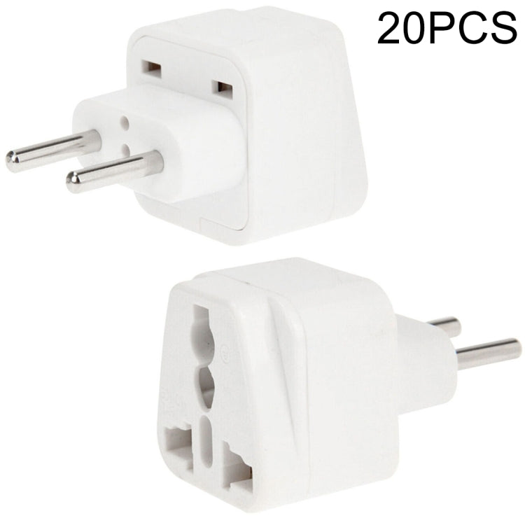 Convertitore da viaggio con presa di corrente per adattatore spina europea da 20 pezzi, EU Plug(20 PCS)