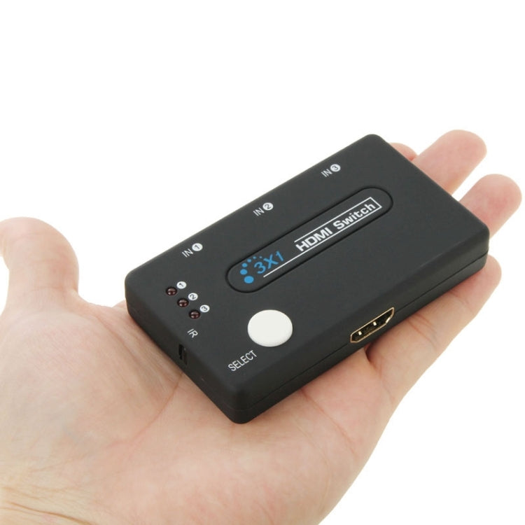 Mini selettore 3x1 HD 1080P HDMI V1.3 con telecomando per HDTV/STB/DVD/proiettore/DVR, 1x3 HDMI V1.3