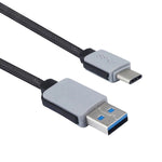 Cavo dati/caricabatterie in tessuto stile 2A USB-C/Type-C 3.1 maschio a USB 3.0 maschio, 1m