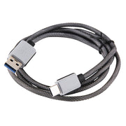 Cavo dati/caricabatterie in tessuto stile 2A USB-C/Type-C 3.1 maschio a USB 3.0 maschio, 1m