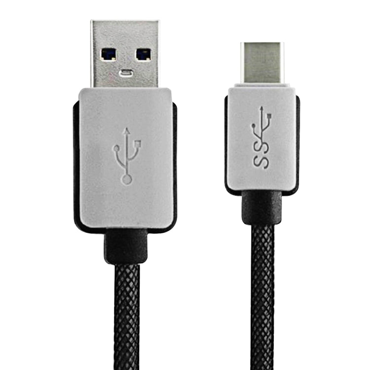 Cavo dati/caricabatterie in tessuto stile 2A USB-C/Type-C 3.1 maschio a USB 3.0 maschio, 1m