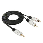 Cavo audio jack stereo da 3,5 mm a 2 RCA maschio, lunghezza: 1,5 m, 2 RCA, Length: 1.5m
