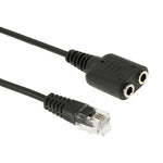 Cavo audio RJ9 maschio a 2 x 3,5 mm femmina, lunghezza: 20 cm, RJ9 Male to 2 x 3.5mm Female
