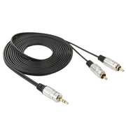 Cavo audio jack stereo da 3,5 mm a 2 RCA maschio, lunghezza: 3 m, 2 RCA, Length: 3m