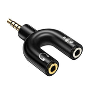 Adattatore splitter per cuffie e microfono femmina da 3,5 mm stereo maschio a 3,5 mm