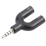 Adattatore splitter per cuffie e microfono femmina da 3,5 mm stereo maschio a 3,5 mm