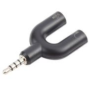 Adattatore splitter per cuffie e microfono femmina da 3,5 mm stereo maschio a 3,5 mm