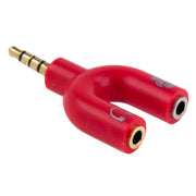 Adattatore splitter per cuffie e microfono femmina da 3,5 mm stereo maschio a 3,5 mm