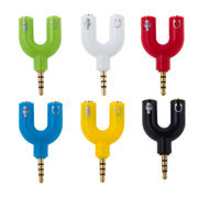 Adattatore splitter per cuffie e microfono femmina da 3,5 mm stereo maschio a 3,5 mm