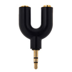 Adattatore splitter maschio stereo da 3,5 mm a femmina stereo doppio da 3,5 mm