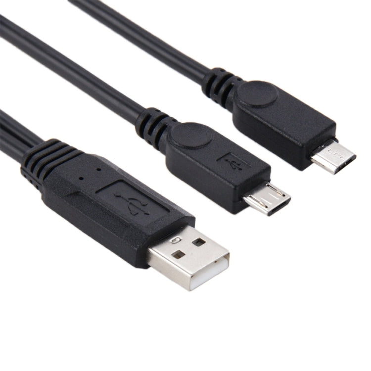 Cavo USB 2.0 maschio a 2 micro USB maschio, lunghezza: circa 30 cm, USB 2.0 AM  to 2 Micro USB