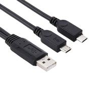 Cavo USB 2.0 maschio a 2 micro USB maschio, lunghezza: circa 30 cm, USB 2.0 AM  to 2 Micro USB