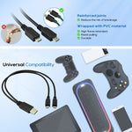 Cavo USB 2.0 maschio a 2 micro USB maschio, lunghezza: circa 30 cm, USB 2.0 AM  to 2 Micro USB