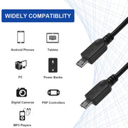 Cavo USB 2.0 femmina a 2 micro USB maschio, lunghezza: circa 30 cm, USB 2.0 AF to 2 Micro USB