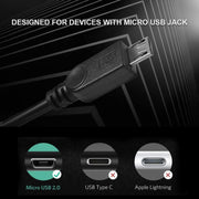 Cavo USB 2.0 femmina a 2 micro USB maschio, lunghezza: circa 30 cm, USB 2.0 AF to 2 Micro USB