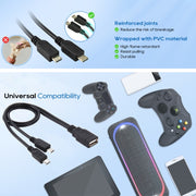 Cavo USB 2.0 femmina a 2 micro USB maschio, lunghezza: circa 30 cm, USB 2.0 AF to 2 Micro USB