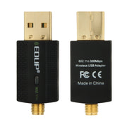 EDUP EP-N1581 Mini USB Wifi 802.11n/g/b 300Mbps 2.4GHz Adattatore wireless Antenna esterna, EP-N1581