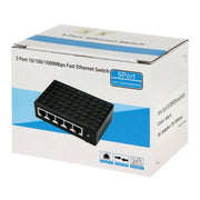 Switch desktop Ethernet a 5 porte 10/100/1000 Mbps, 5 Ports 10/100/1000Mbps