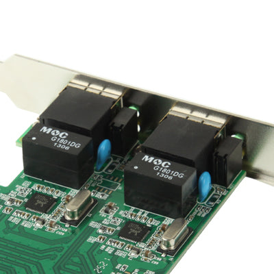 Adattatore scheda controller Dual Gigabit Ethernet PCI-Express 2 porte RJ45 10/100/1000 BASE-T (IO-PCE8111-2GLAN), 2 Ports RJ45