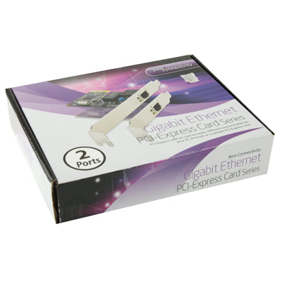 Adattatore scheda controller Dual Gigabit Ethernet PCI-Express 2 porte RJ45 10/100/1000 BASE-T (IO-PCE8111-2GLAN), 2 Ports RJ45