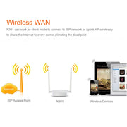 Tenda N301 Wireless N300 Router di facile configurazione Velocità fino a 300 Mbps, firma consegna casuale, N301
