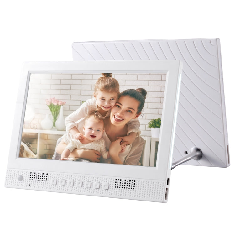 Display LED da 10,1 pollici Lettore multimediale di musica e film Cornice digitale con telecomando, programma Allwinner E200s, supporto disco USB/scheda SD, sensore corporeo, altoparlante stereo integrato, 10.1 inch, 10.4 inch