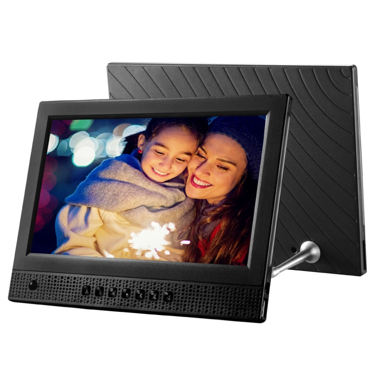 Display LED da 10,1 pollici Lettore multimediale di musica e film Cornice digitale con telecomando, programma Allwinner E200s, supporto disco USB/scheda SD, sensore corporeo, altoparlante stereo integrato, 10.1 inch, 10.4 inch