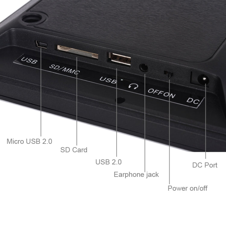 Cornice fotografica digitale multimediale con display LED da 12,0 pollici con supporto / Lettore di musica e film / Funzione di controllo remoto, Supporto USB / SD, Altoparlante stereo integrato, 12.0 Inch