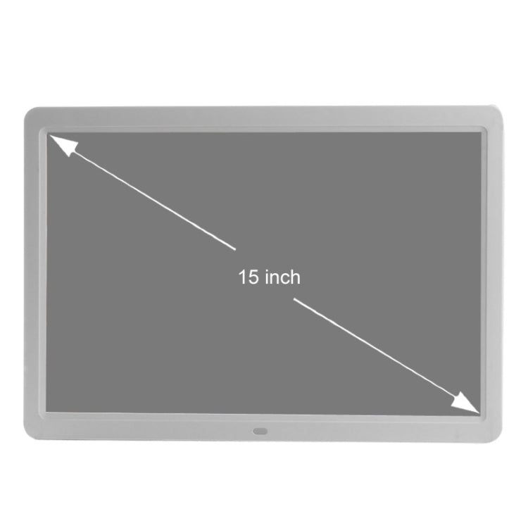 Cornice per foto digitali con sospensione widescreen LED da 15 pollici 1280 x 800 16:9 con supporto e telecomando, supporto SD / MicroSD / MMC / MS / XD / disco flash USB, 15 inch, 15 Inch