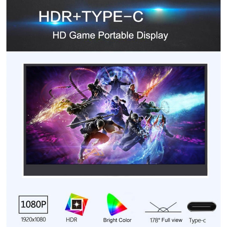 Display portatile LED 1080P da 15,6 pollici con supporto HDR, 15.6 inch 1080P