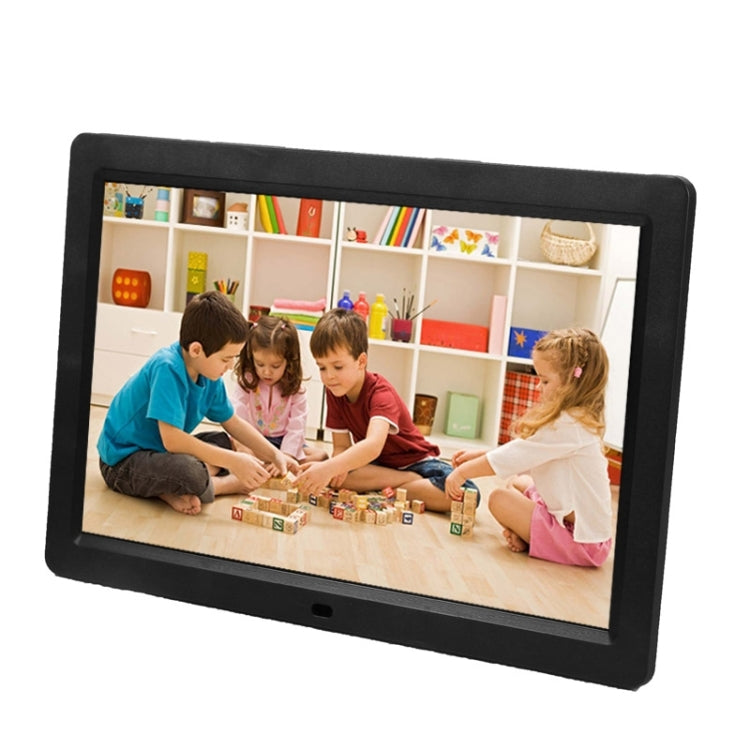 Cornice fotografica digitale multimediale con display a LED da 12 pollici con supporto e lettore di musica e film, supporto ingresso scheda USB / SD / Micro SD / MMC / MS / XD