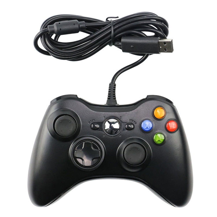 Gamepad controller cablato USB 2.0 per XBOX360, Plug and Play, lunghezza cavo: 2,5 m, For XBOX360, For XBOX360 (Black)