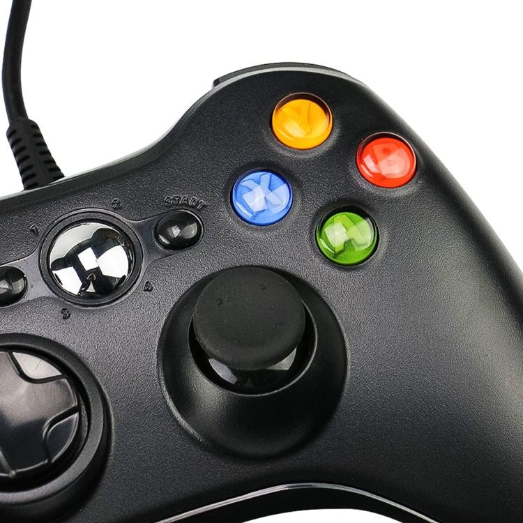 Gamepad controller cablato USB 2.0 per XBOX360, Plug and Play, lunghezza cavo: 2,5 m, For XBOX360, For XBOX360 (Black)