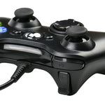 Gamepad controller cablato USB 2.0 per XBOX360, Plug and Play, lunghezza cavo: 2,5 m, For XBOX360, For XBOX360 (Black)