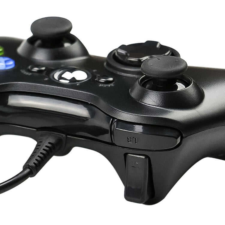 Gamepad controller cablato USB 2.0 per XBOX360, Plug and Play, lunghezza cavo: 2,5 m, For XBOX360, For XBOX360 (Black)