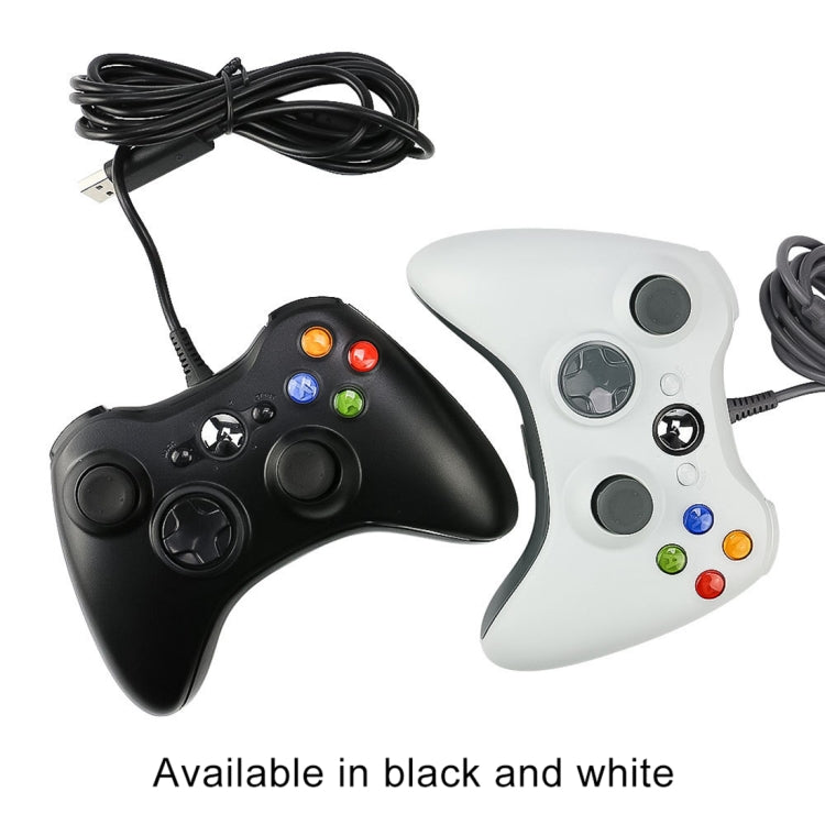 Gamepad controller cablato USB 2.0 per XBOX360, Plug and Play, lunghezza cavo: 2,5 m, For XBOX360, For XBOX360 (Black)