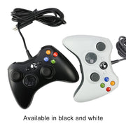 Gamepad controller cablato USB 2.0 per XBOX360, Plug and Play, lunghezza cavo: 2,5 m, For XBOX360, For XBOX360 (Black)