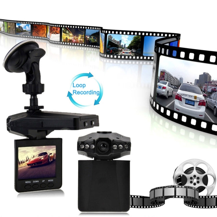 Videoregistratore ad alta definizione con schermo da 2,5 pollici, 6 luci LED, formato video AVI, supporto scheda SD, funzione di registrazione in loop (schema Generalplus), 2.5 inch