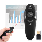 Presentatore multimediale con puntatore laser e ricevitore USB per proiettore/PC/laptop, distanza di controllo: 15 m, 016