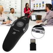 Presentatore multimediale con puntatore laser e ricevitore USB per proiettore/PC/laptop, distanza di controllo: 15 m, 016