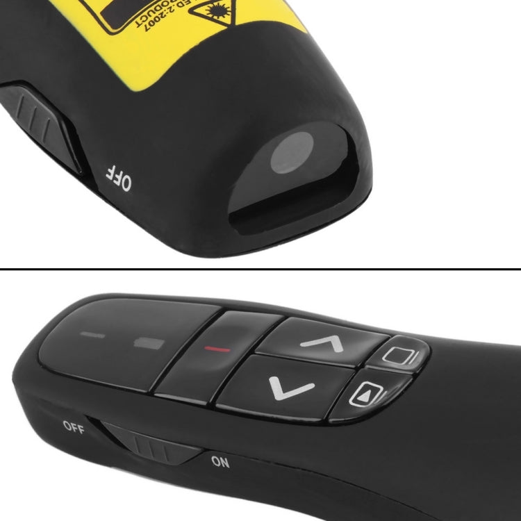 Presentatore multimediale con puntatore laser e ricevitore USB per proiettore/PC/laptop, distanza di controllo: 15 m (R400)