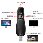 Presentatore multimediale con puntatore laser e ricevitore USB per proiettore/PC/laptop, distanza di controllo: 15 m (R400)