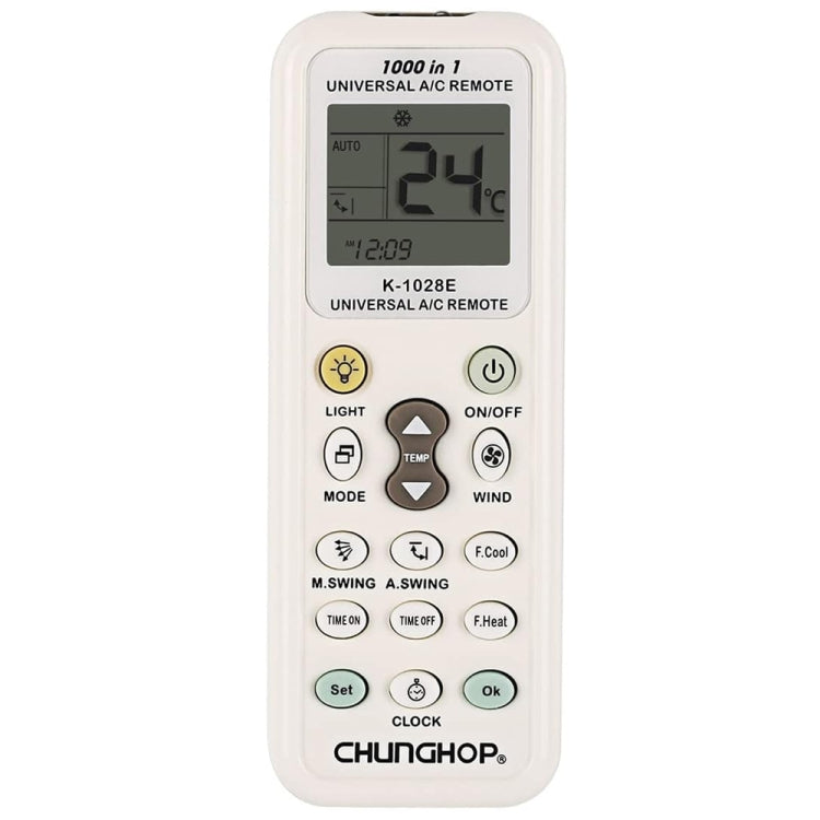 Chunghop K-1028E Telecomando universale A/C 1000 in 1 con torcia, K-1028E