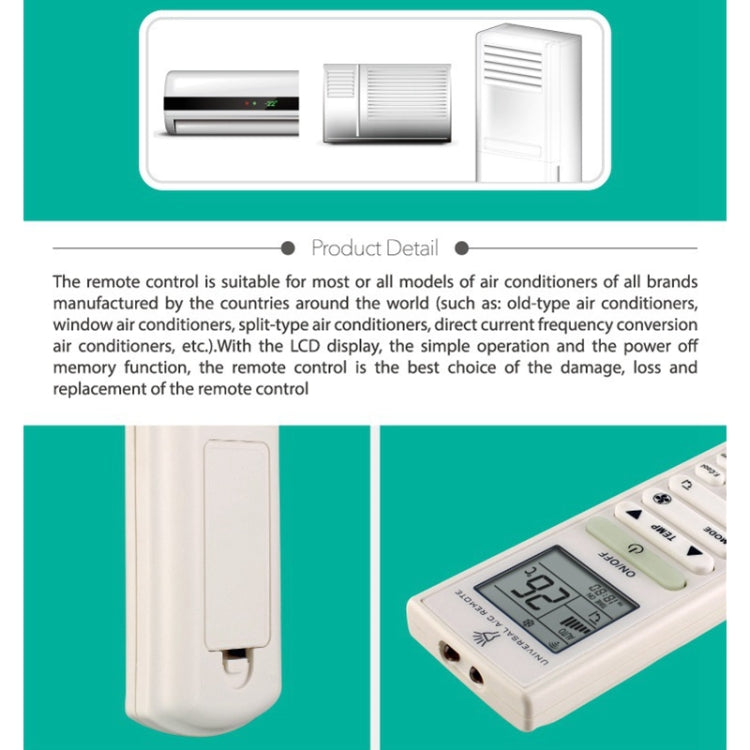 Telecomando universale per aria condizionata Chunghop (K-9099E), K-9099E