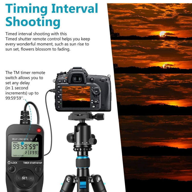 Cavo remoto timer LCD Aputure AP-TR3N per Nikon D5100, D3100, D7000, D5000, D90, AP-TR3N