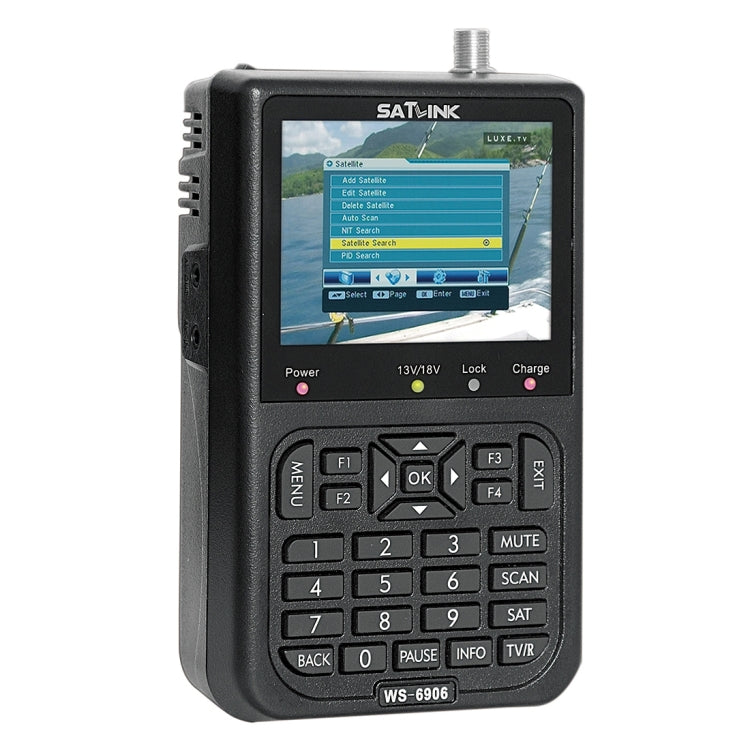 SATLINK WS6906 Portable Digital Satellite Meter with 3.5 inch LCD Color Screen, WS6906