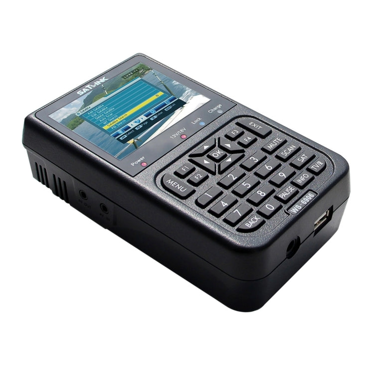 SATLINK WS6906 Portable Digital Satellite Meter with 3.5 inch LCD Color Screen, WS6906