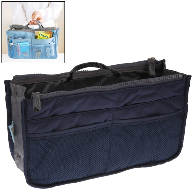 Borsa cosmetica portatile multifunzione con doppia cerniera addensata, custodia nella borsa