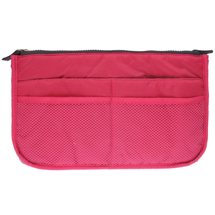 Borsa cosmetica portatile multifunzione con doppia cerniera addensata, custodia nella borsa