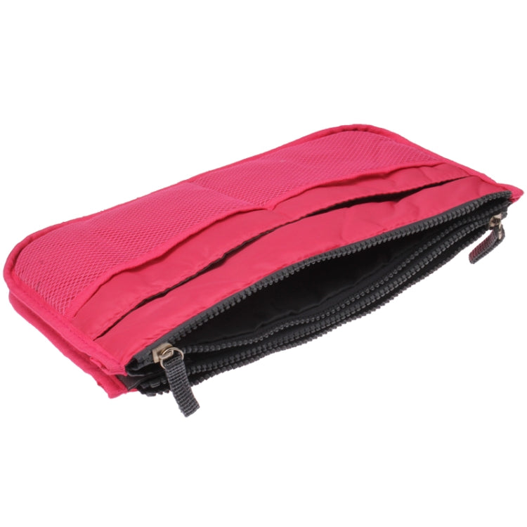 Borsa cosmetica portatile multifunzione con doppia cerniera addensata, custodia nella borsa